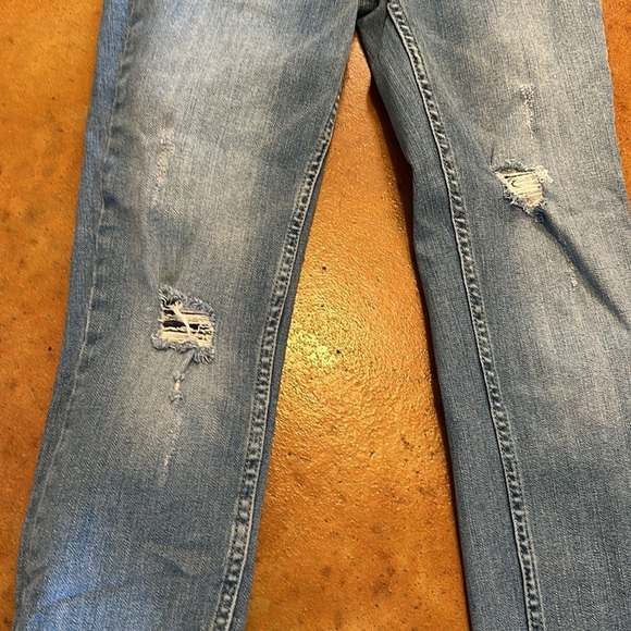 We The Free distressed and fringe hem Jean. Size 27. Waist flat 13”. Rise 9”. - Picture 3 of 8